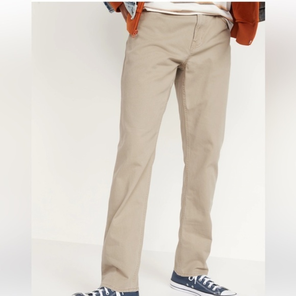 NWT Men’s Old Navy Straight Five Pocket Pants Light Khaki 32” X 32”